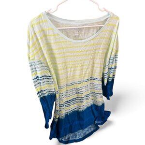 Sunday Brand Women's Shirt Multicolor Stripes Size 2X